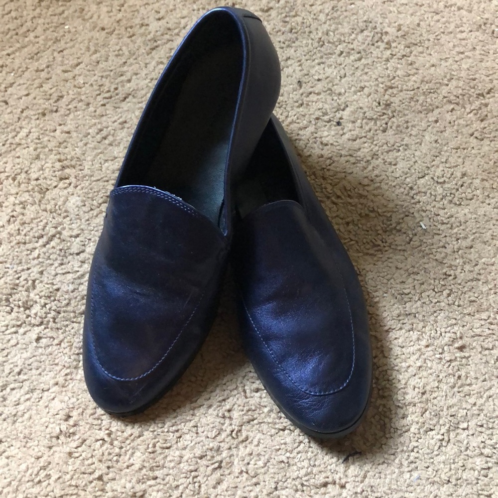 Banana Republic metallic blue loafer
